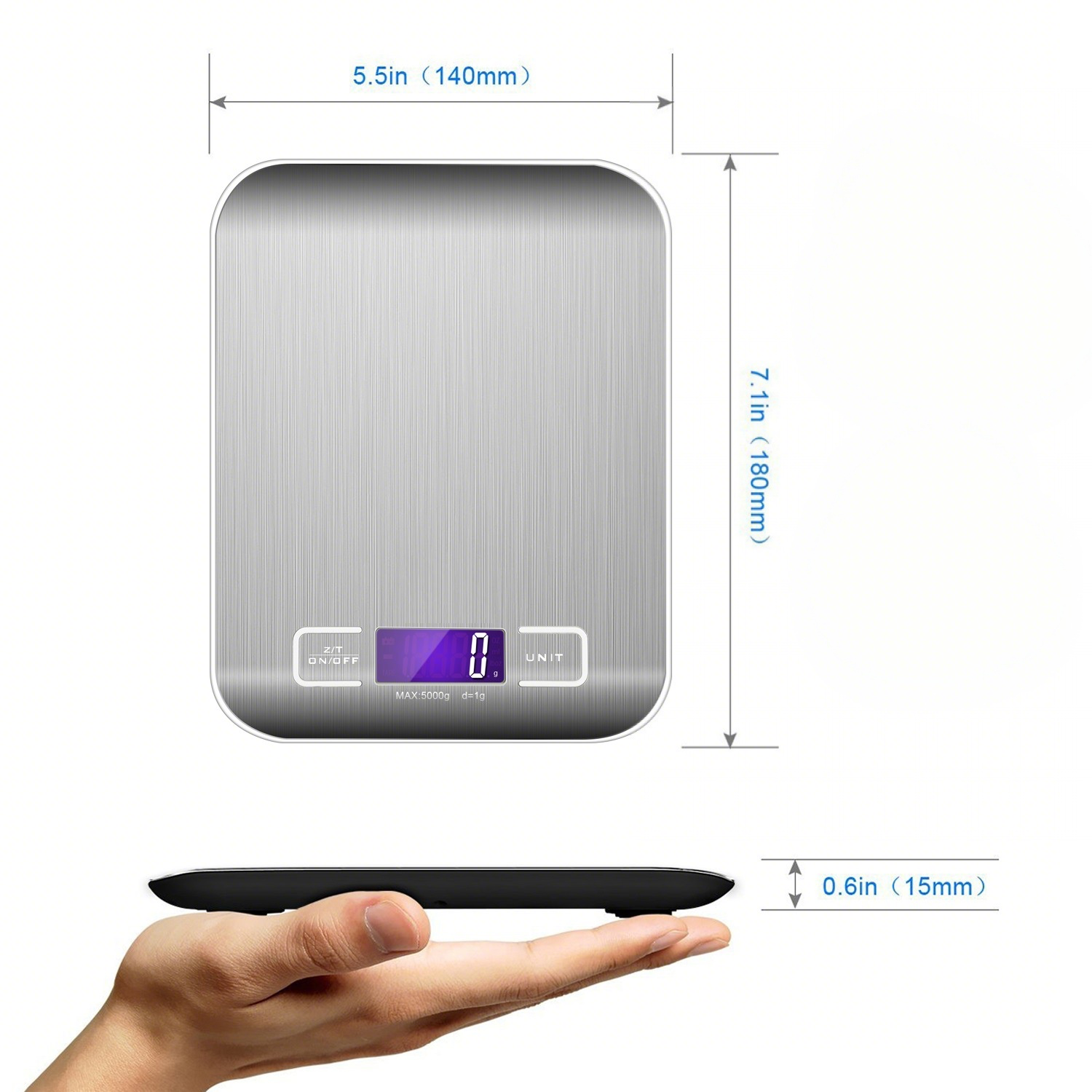 Kitchen scale dimension from manufacturer Kitchen scale dimension from manufacturer
